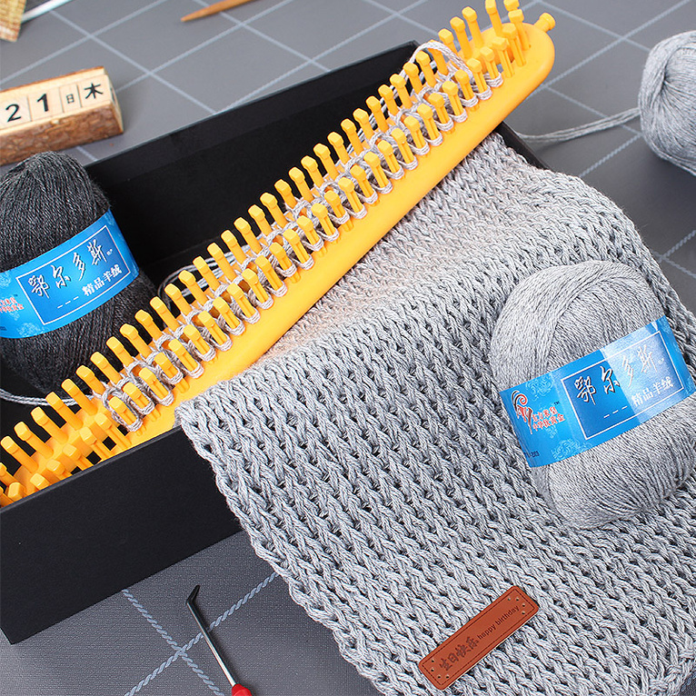 新手懒人织围巾神器织围巾