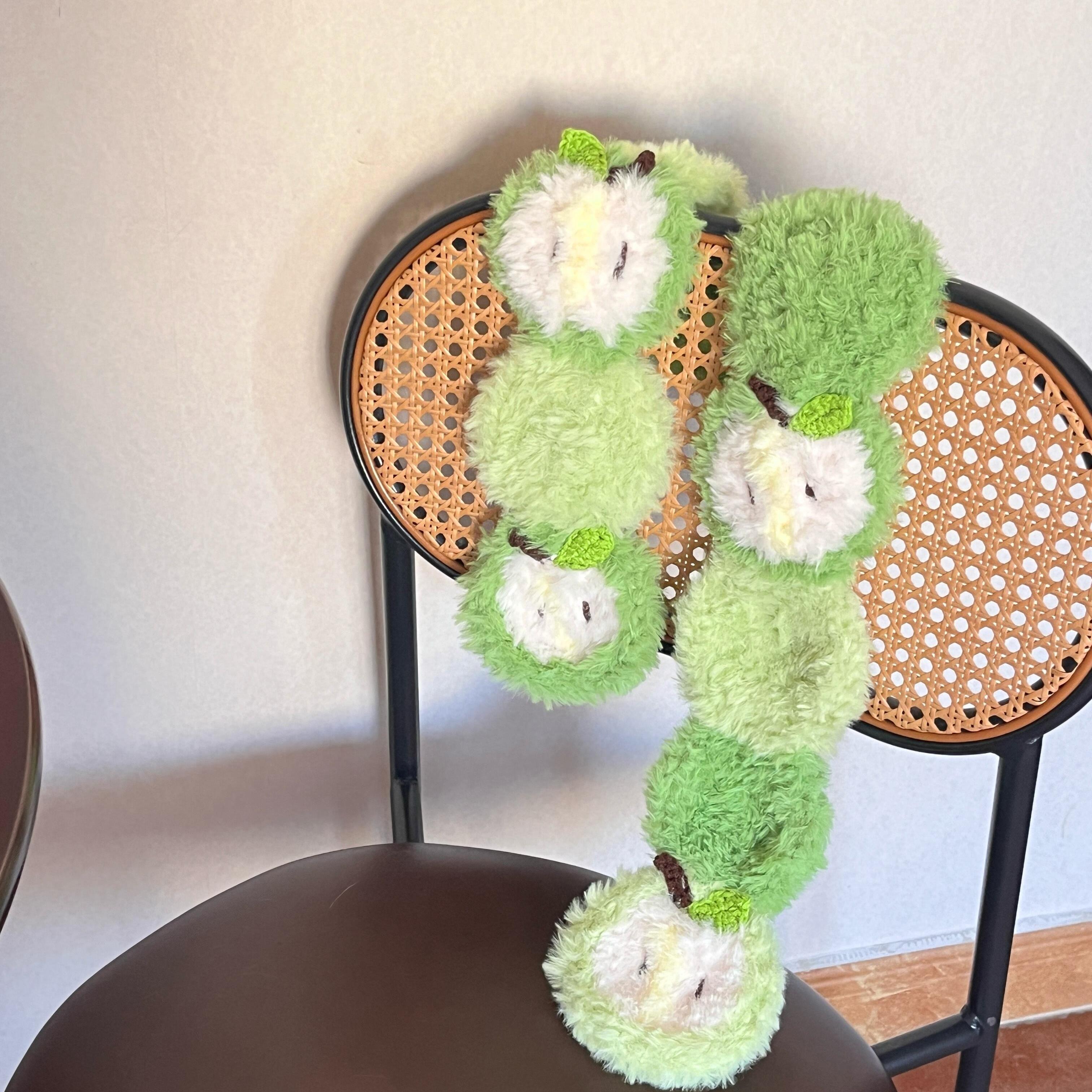 苹果围巾材料包围巾苹果一颗钩织