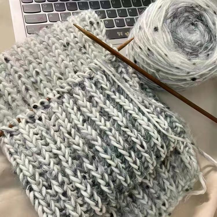 围巾手工diy毛线手混线渐变织围巾自己织生日送闺蜜女生女孩礼物