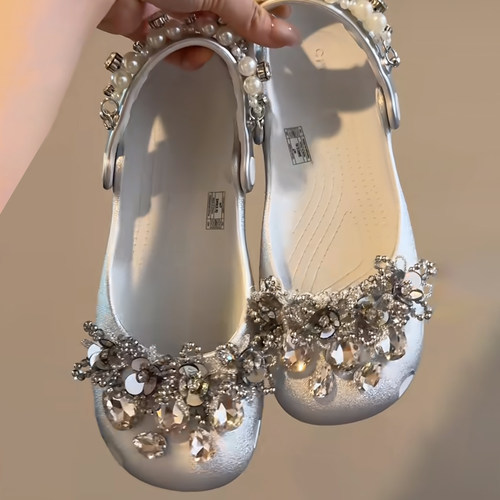 适配crocs卡洛驰水钻链条鞋扣diy