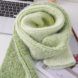 围巾毛线手工diy礼物编织毛线团钩针材料包勾线渐变织围巾的毛线