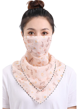 原色部落夏季女防晒面纱