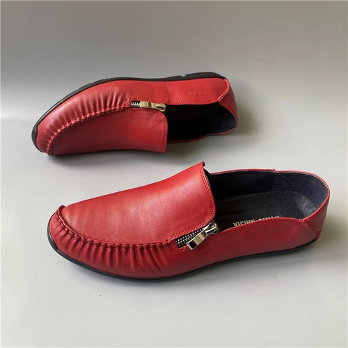 公牛世家真皮鞋4243码懒人鞋豆