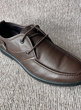 真皮男鞋商务休闲皮鞋男士头层牛皮软底防滑系带爸爸鞋MZ13793