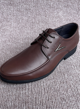 品牌特价真皮头层牛皮休闲鞋英伦低跟商务正装系带男鞋 MA44210