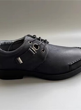 公牛春秋牛皮男鞋中年系带鞋真皮软底耐磨休闲男皮鞋 7A58640K80