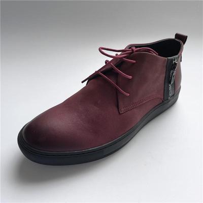 冬季公牛真皮加绒男鞋头层牛皮