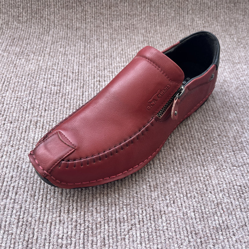 断码公牛真皮鞋男舒适软底轻便一脚蹬休闲男鞋豆豆鞋 38 42 43码