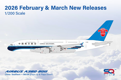 SQ Wings 1:200飞机模型 南航 A380 B-6136 B-6137 B-6138 B-6140