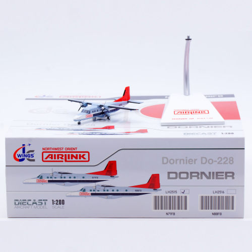 Jcwings 1/200 合金飞机模型 西北东方航空快线 Do-228-200 N71FB