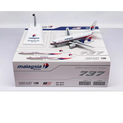 Jcwings 1/200 合金飞机模型 马来西亚航空 波音737-500 9M-MFB