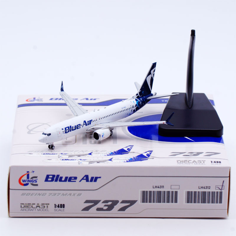 1:400 JC Wings 合金 客机模型 Blue Air 波音 B737 MAX8 YR-MXE