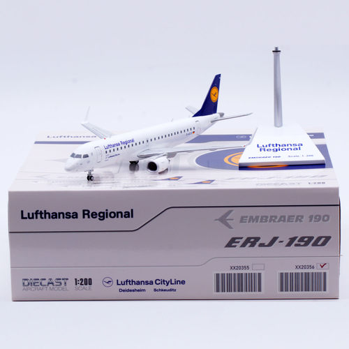 Jcwings 1/200 合金飞机模型 汉莎航空 Embraer ERJ-190LR D-AECD