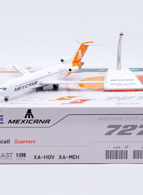 Jcwings 1/200 合金飞机模型 墨西哥航空  B727- 200 XA-HOV