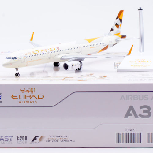 Jcwings 1/200 合金飞机模型 阿提哈德航空 A321 A6-AEE