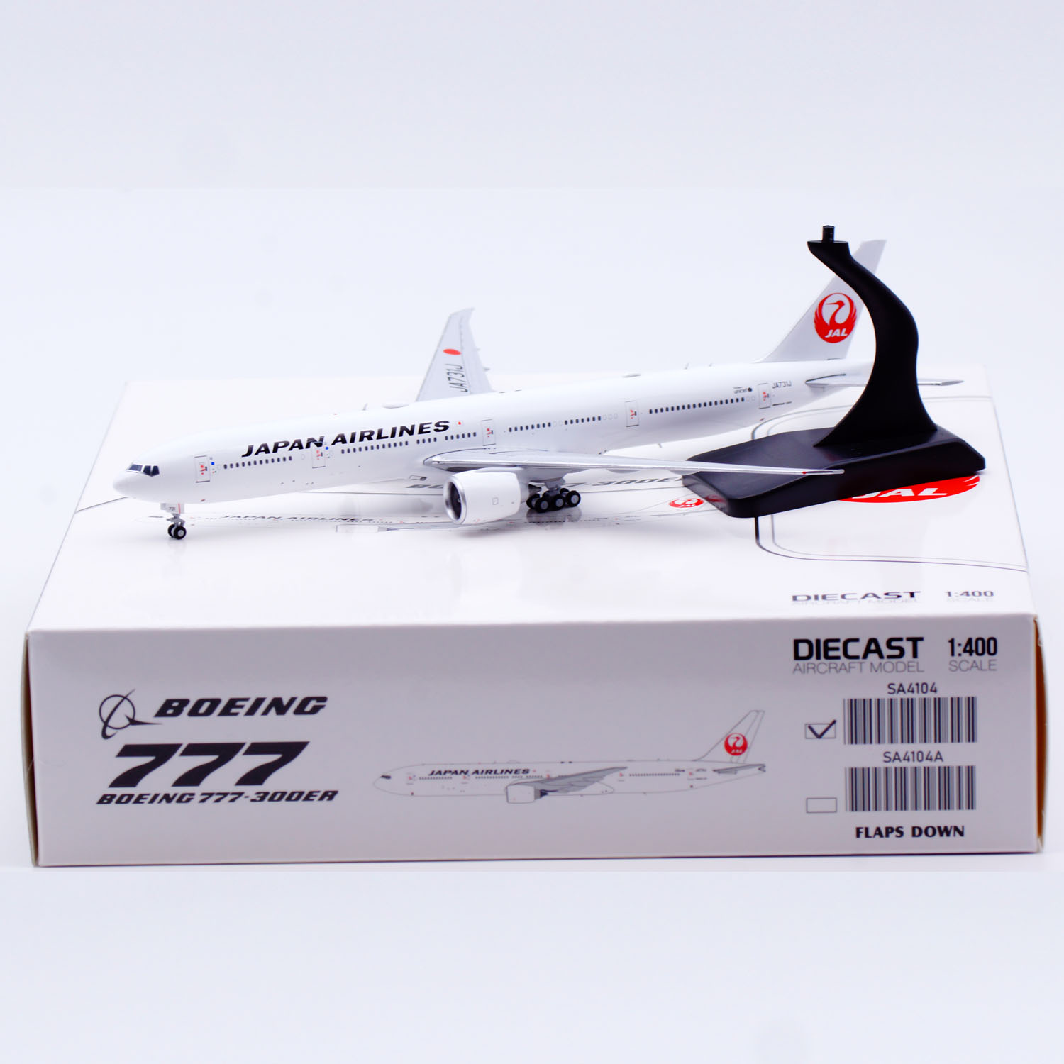 JC Wings 1:400 合金飞机模型 日本航空 B777-300ER JA731J