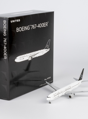 NG 1:400合金飞机模型 美国联合航空 B767-400ER N76055 星空联盟