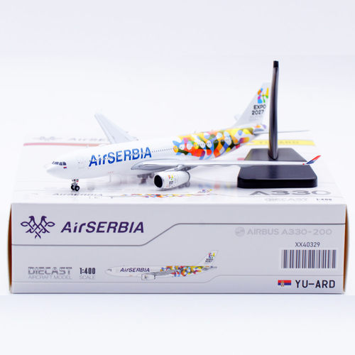 Jcwings 1/400 合金飞机模型 塞尔维亚航空 A330-200 YU-ARD