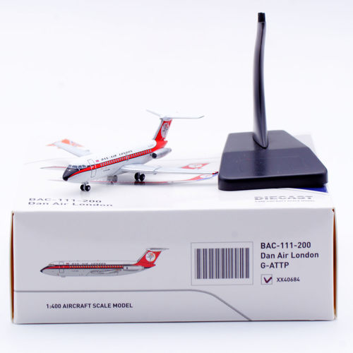JC Wings 1:400 飞机模型 合金 丹纳尔一伦敦航空 BAC 111 G-ATTP