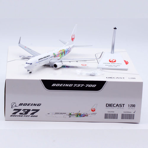 合金飞机模型日本航空B737
