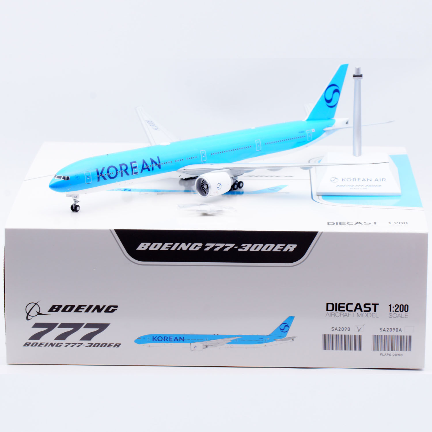 Jcwings 1/200 合金飞机模型 大韩航空 B777-300ER HL8008