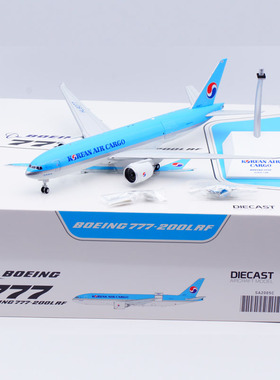 Jcwings 1/200 合金飞机模型 B777-200LRF 大韩航空货机 HL8077