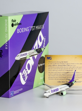 NG 1:400 合金飞机模型Bonza Airline B737 MAX8 C-FLKC 混合涂装
