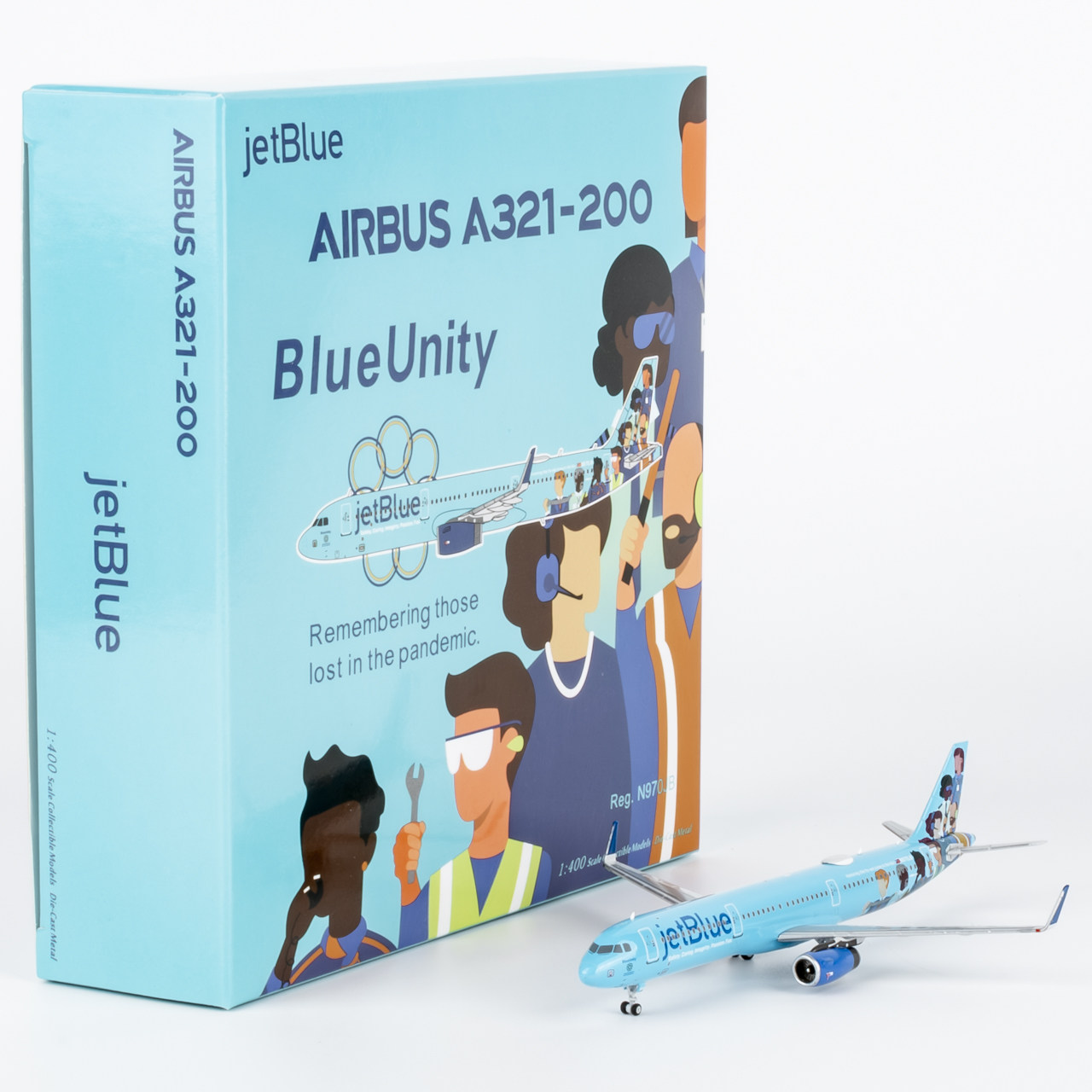 NGmodel 1:400 合金飞机模型 捷蓝航空 A321-200/w N970JB