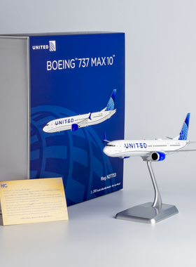 NGmodel 1:200 合金飞机模型 美国联合 B737 MAX10 N27753 新涂装