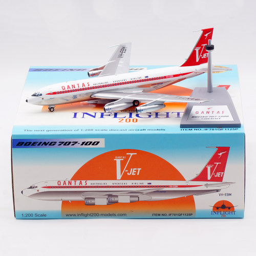 Inflight 1:200 合金 飞机模型 澳洲航空 B707-100 VH-EBM 抛光