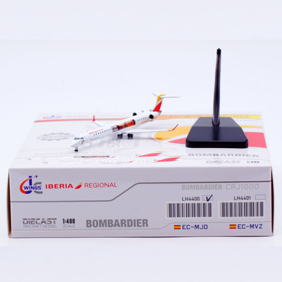 1:400 JC Wings 合金 客机模型 西班牙航空 庞巴迪CRJ-100 EC-MJO