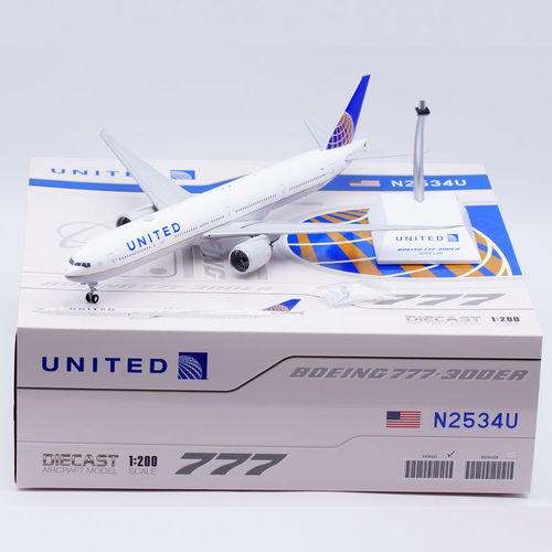 合金飞机模型美国联合航空B777