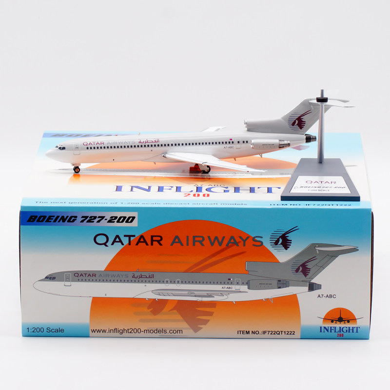 合金飞机模型卡塔尔航空B727