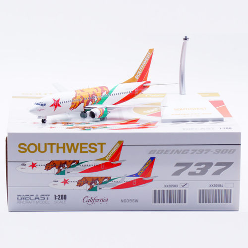 Jcwing 1/200 合金飞机模型 美国西南航空 B737-300 N609SW