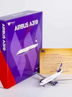 NGmodel 1:400 合金飞机模型  西部航空 A319 B-6421/B-6412