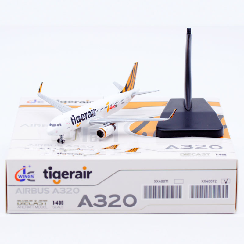 JCWINGS 1:400 合金飞机模型 台湾老虎航空 A320 B-50018