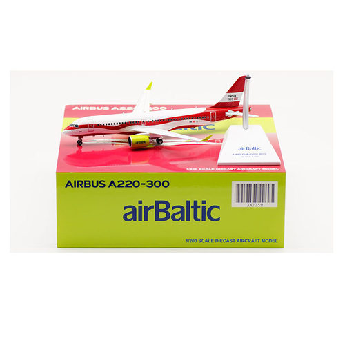 JCWINGS 1/200 波罗的海航空 空客A220 YL-CSL 合金 飞机模型
