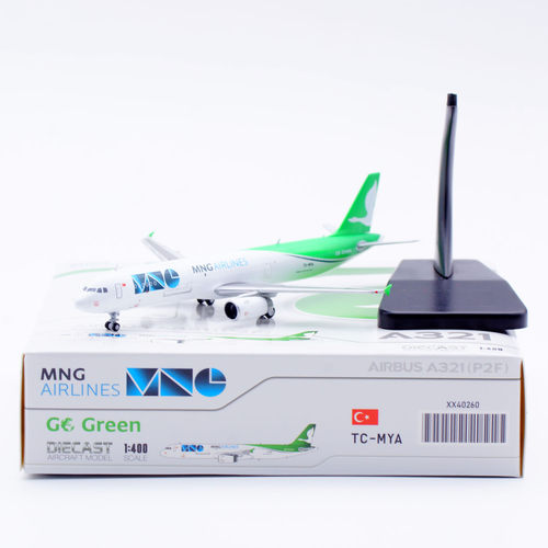 JCwings 1:400 合金飞机模型  土耳其 MNG A321 TC-MYA
