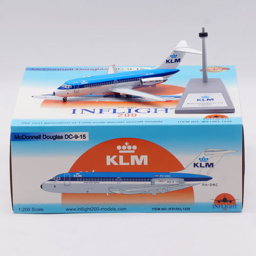 Inflight 1:200 飞机模型 合金 KLM 荷兰航空 麦道DC-9-15 PH-DNC
