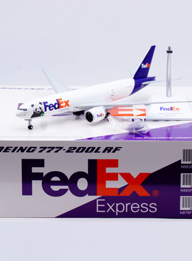 Jcwings 1/200 合金飞机模型 联邦快递 B777F N885FD 熊猫