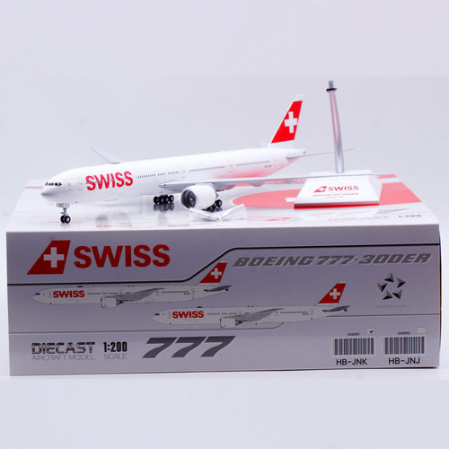 1:200 JC Wings 合金 客机模型 瑞士航空 B777-300ER HB-JNK