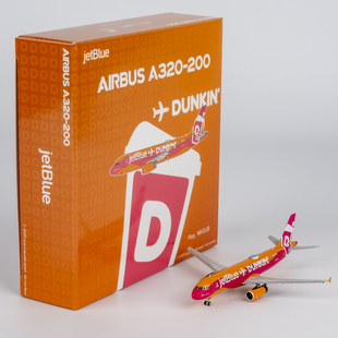 NG 1:400 合金飞机模型 美国捷蓝航空A320-200/w Dunkin N643JB