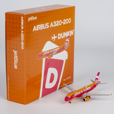 NG 1:400 合金飞机模型 美国捷蓝航空A320-200/w Dunkin N643JB