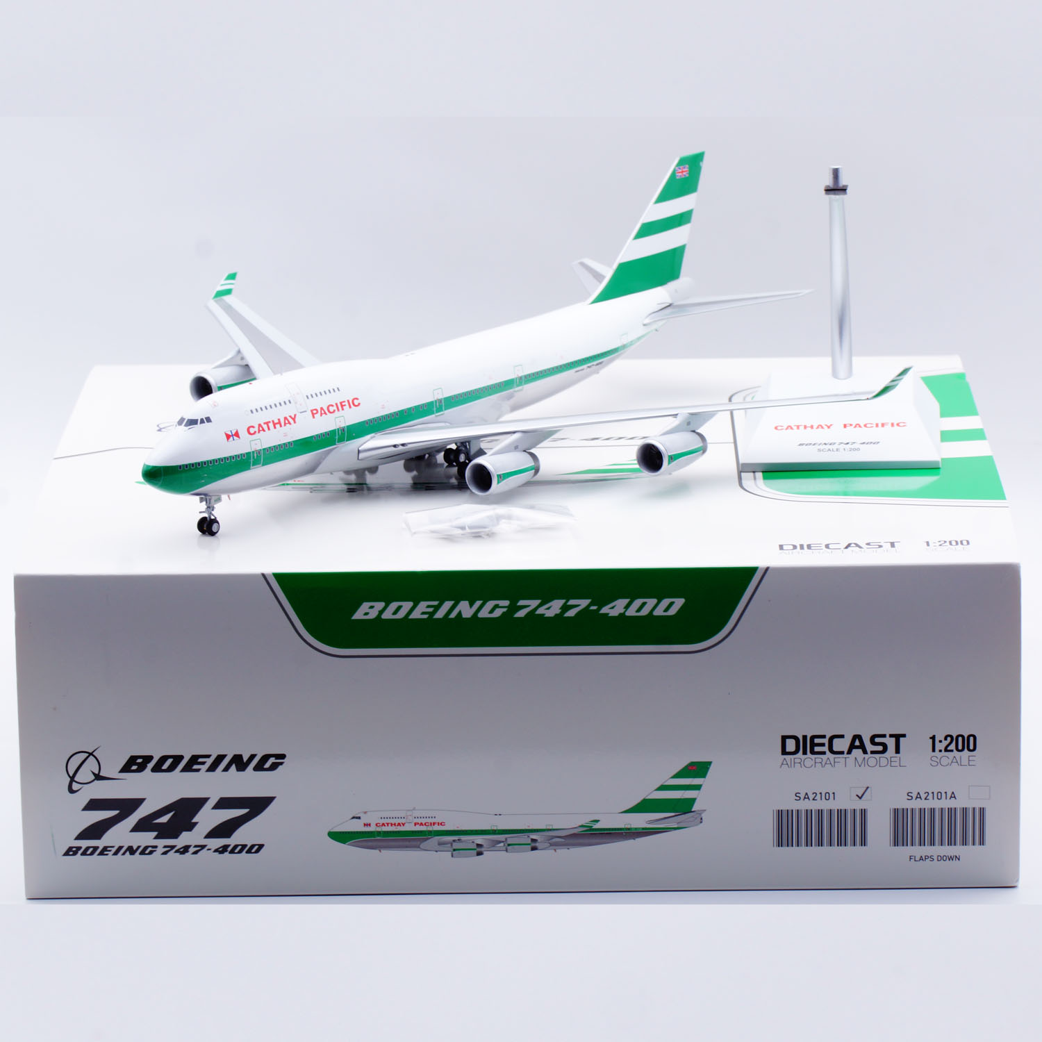 JC Wings 1:200 合金飞机模型 国泰航空 B747-400  VR-HOR