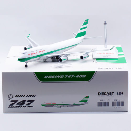 JC Wings 1:200 合金飞机模型 国泰航空 B747-400  VR-HOR