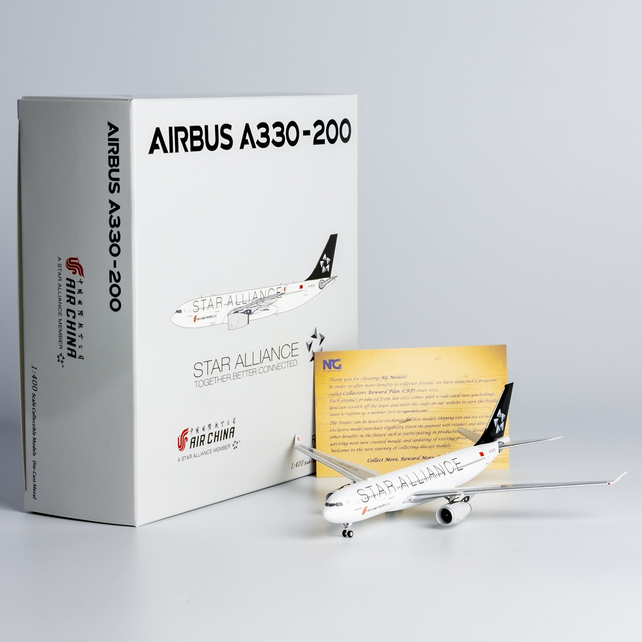 NGmodel 1:400 合金飞机模型 国际航空 A330-200 B-6075 星空联盟