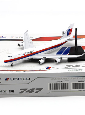 1:400 JCWing 合金 客机模型 美国联合航空 B747-400 N183UA 襟翼