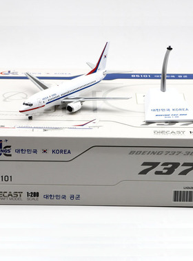 Jcwings 1/200  合金飞机模型 波音B737-300 韩国空军 85101