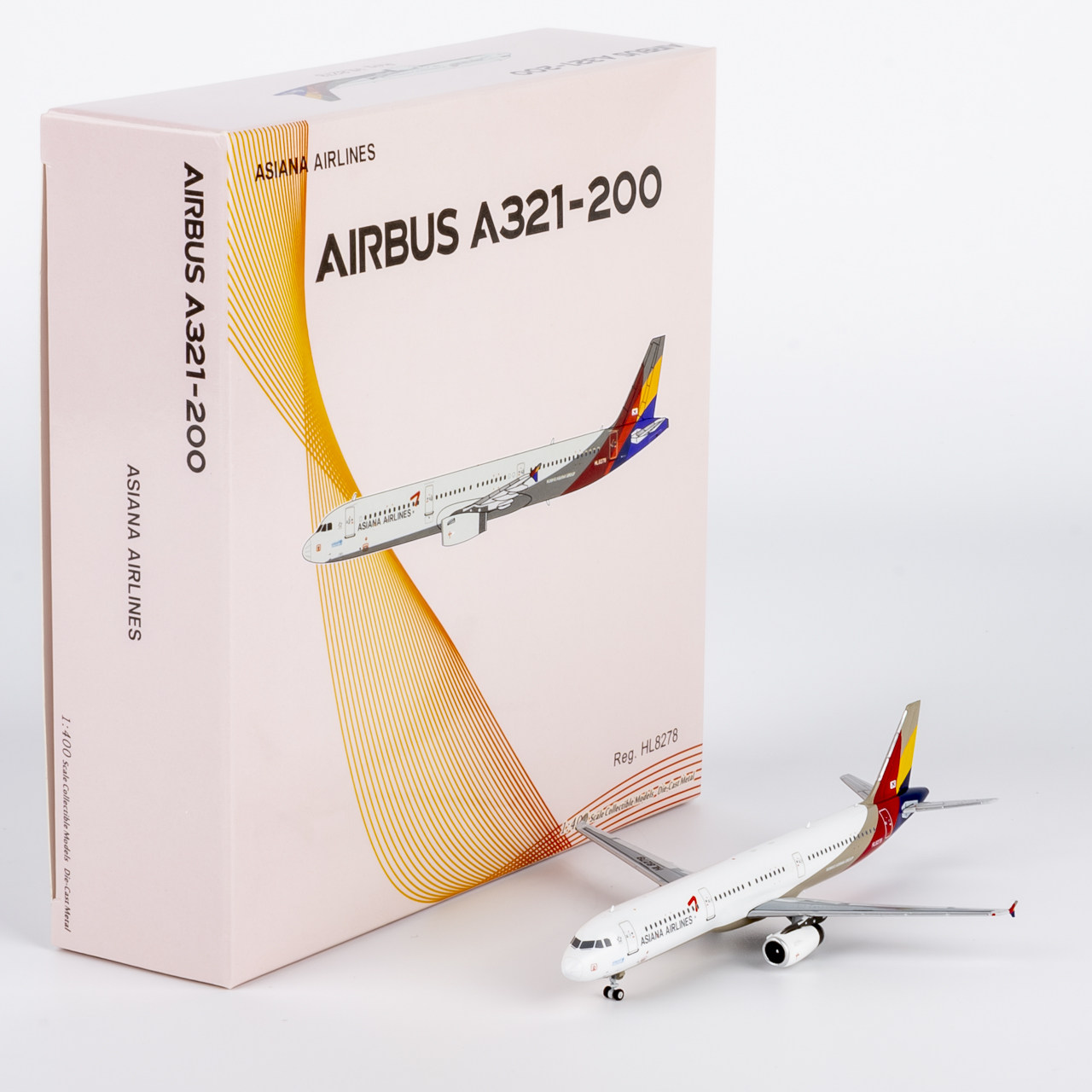 NGmodel 1:400 合金飞机模型 韩亚航空 A321-200 HL8278 HL8279