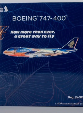 NGmodel 1:400 合金飞机模型 新加坡航空 B747-400 9V-SPL 9V-SPK